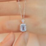 Kvadratiskt geometriskt silverhalsband i 925 sterling - Image 2