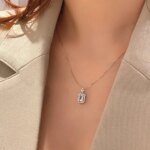 Kvadratiskt geometriskt silverhalsband i 925 sterling - Image 3