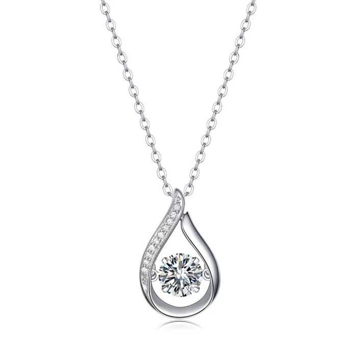 Charmigt geometriskt silverhalsband i 925 sterling - Image 3