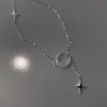 Stjärn- och månhalsband i 925 sterling silver - Image 2