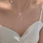 Stjärn- och månhalsband i 925 sterling silver
