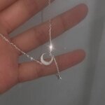 Stjärn- och månhalsband i 925 sterling silver - Image 3