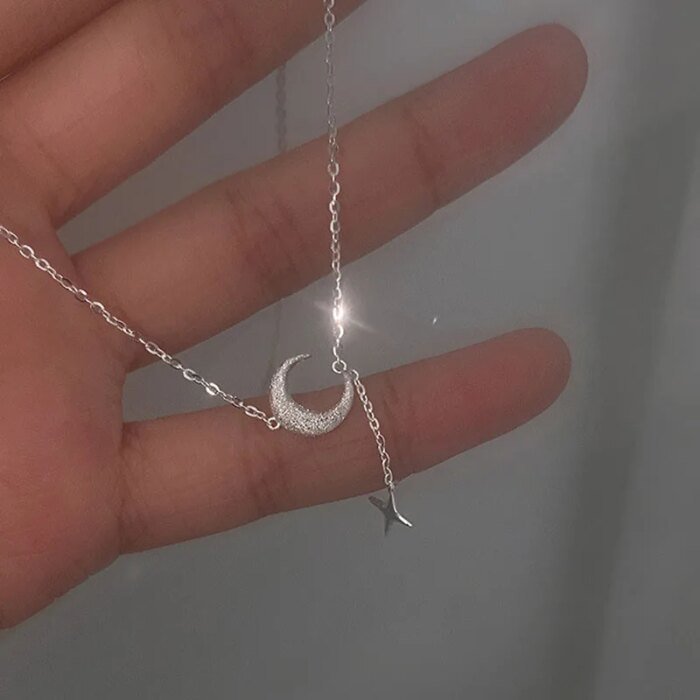 Stjärn- och månhalsband i 925 sterling silver - Image 3