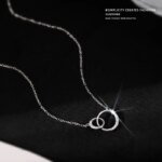 Cirkelformat silverhalsband i 925 sterling för dam - Image 2