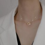 Cirkelformat silverhalsband i 925 sterling för dam - Image 3