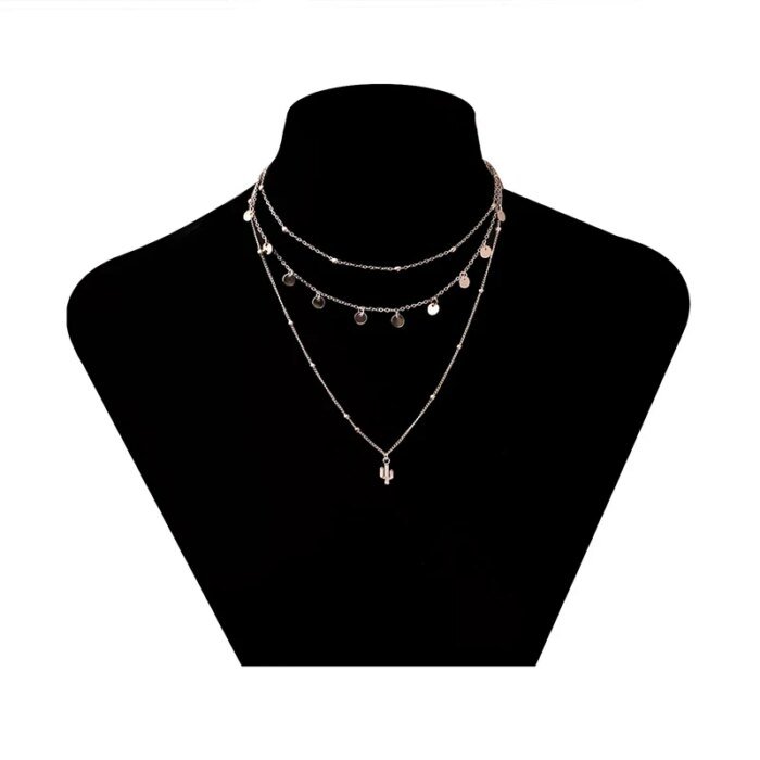 Trendigt flerskiktat halsband i 925 silversilver - Image 3
