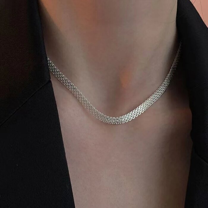 Stilrent silverhalsband med personlig charm för kvinnor - Image 3