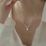 Geometriskt pendant-halsband i 925 sterling silver