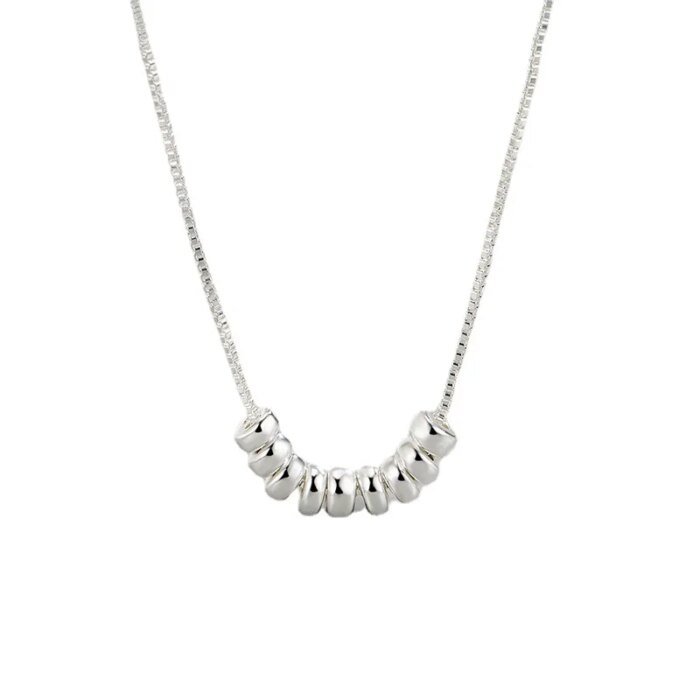 Minimalistiskt geometriskt silverhalsband i 925 silver - Image 2