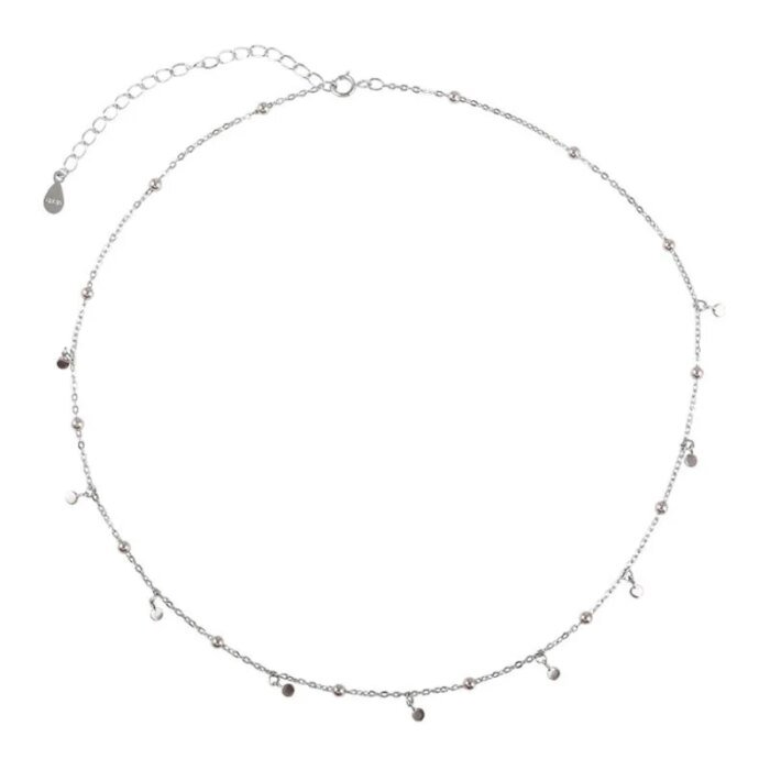 Enkelt silverhalsband i 925 sterling silver - Image 3