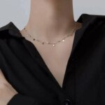 Enkelt silverhalsband i 925 sterling silver