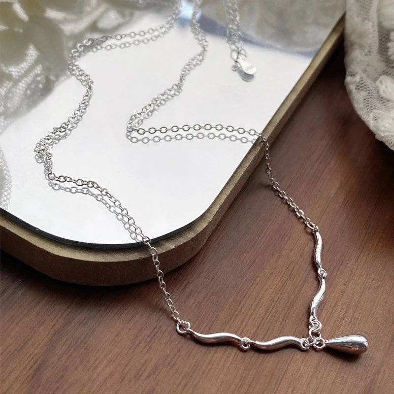 Geometriskt silversmycke i 925 sterling silver