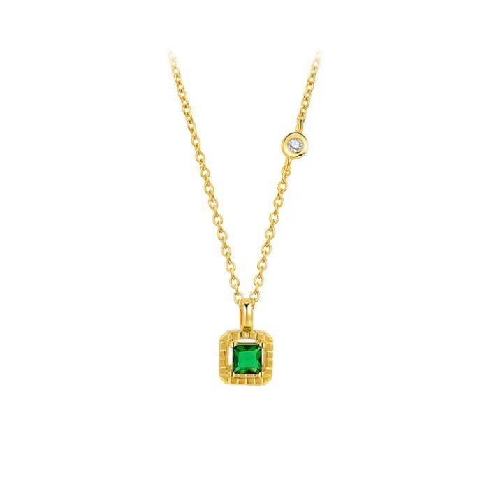Grönt zirkonhalsband i 925 sterling silver - Image 2