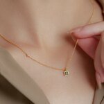 Grönt zirkonhalsband i 925 sterling silver