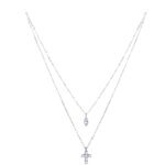 Dubbelt korshalsband i 925 sterling silver - Image 2