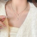 Dubbelt korshalsband i 925 sterling silver - Image 3