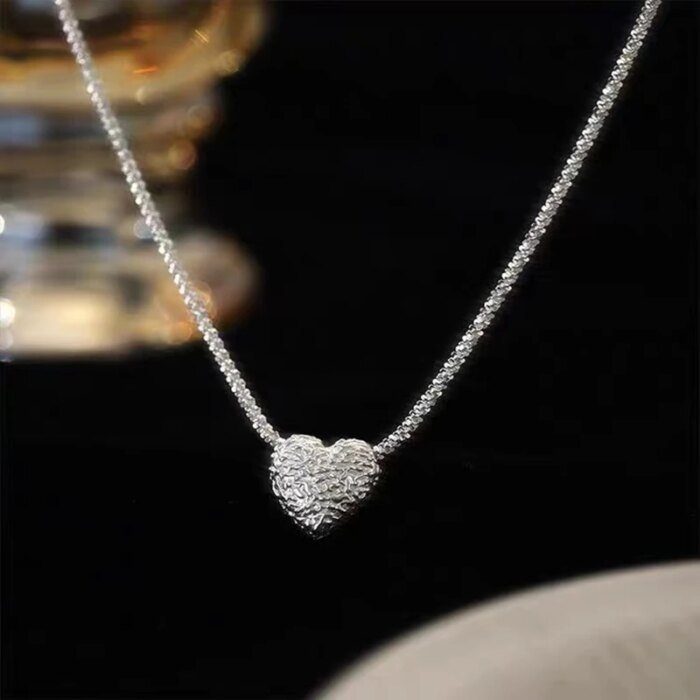 Hjärthalsband i 925 sterling silver med enkla linjer - Image 3