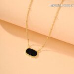 Stilrent geometriskt silverhalsband i 925 sterling silver - Image 2