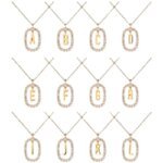 Bokstavshalsband med eleganta zirkoner i 925 silver - Image 2