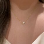 Geometriskt pärlhalsband i 925 sterling silver