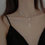 Dubbelt silverhalsband med stilren charm i 925 silver