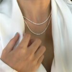 Enkel nyckelbenskedja i 925 sterling silver