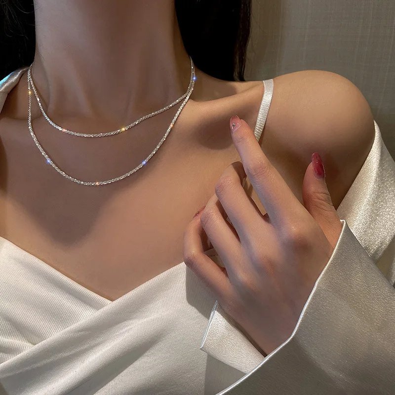 Enkel nyckelbenskedja i 925 sterling silver