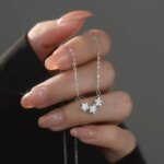 Tre stjärnor silverhalsband i 925 sterling silver - Image 4