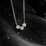 Tre stjärnor silverhalsband i 925 sterling silver - Image 3