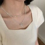 Kärlekshalsband i 925 sterling silver med nyckelbenskedja
