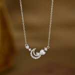 Månformat silverhalsband i 925 sterling silver - Image 2