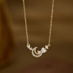 Månformat silverhalsband i 925 sterling silver - Image 3