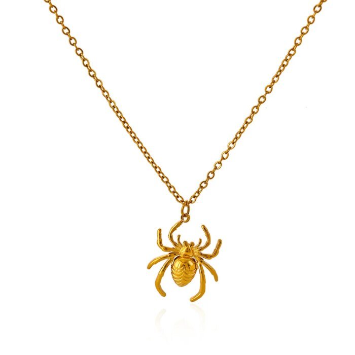 Insektsmönstrat silverhalsband i äkta 925 sterling silver - Image 2