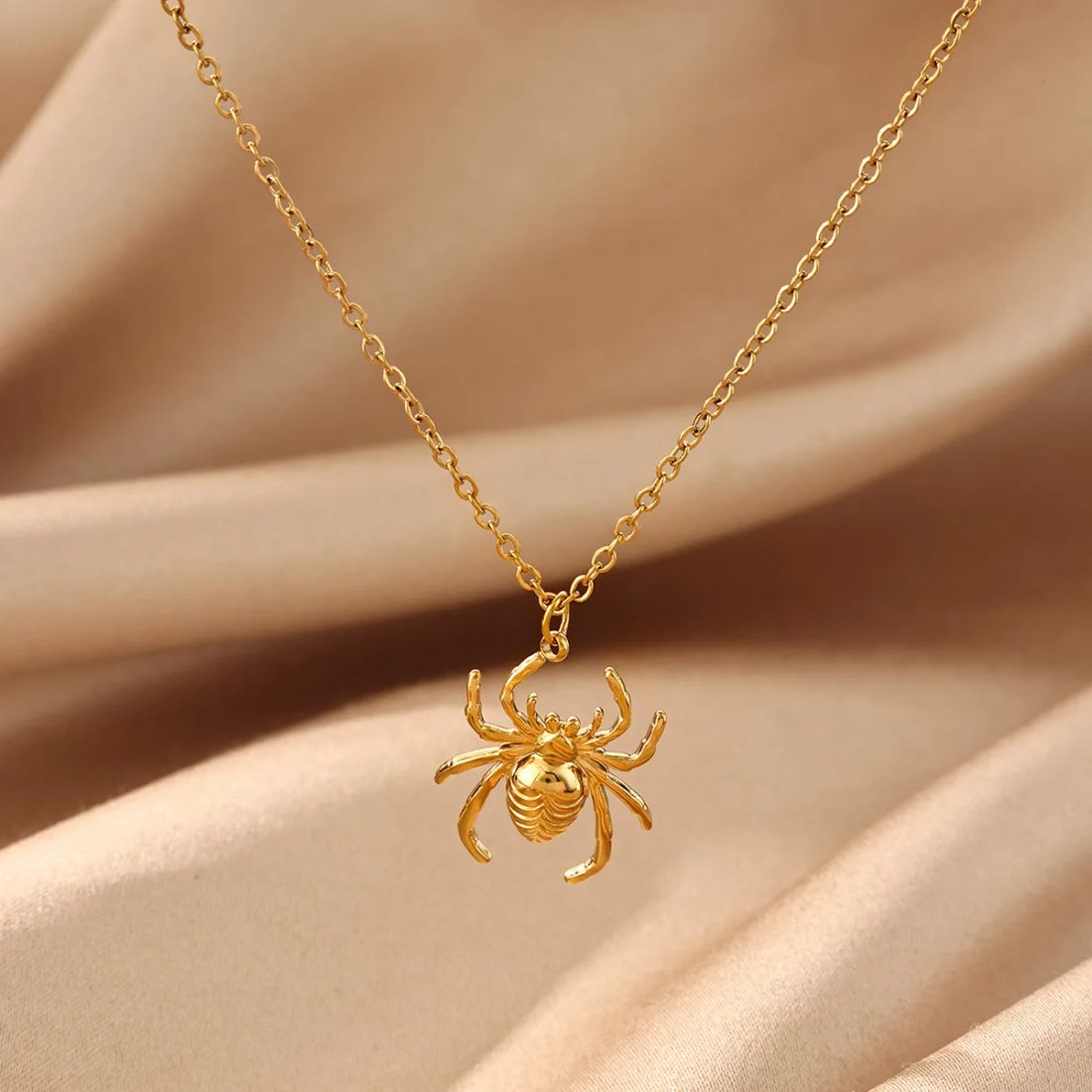 Insektsmönstrat silverhalsband i äkta 925 sterling silver