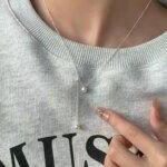 Droppformat geometriskt halsband i 925 sterling silver - Image 2