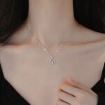 Cirkelformat zirkonhalsband i äkta 925 sterling silver