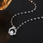 Cirkelformat zirkonhalsband i äkta 925 sterling silver - Image 2