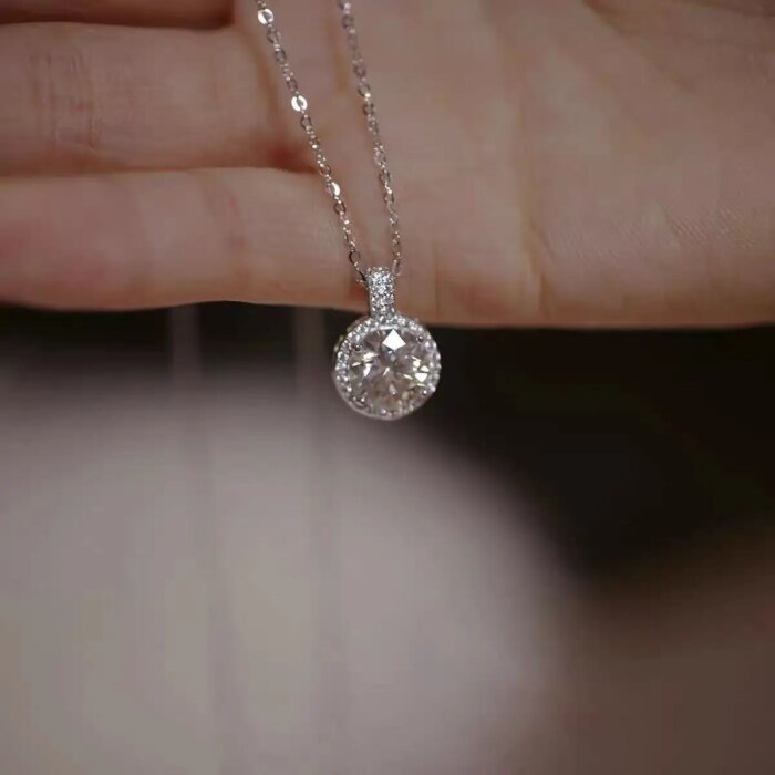 Geometriskt stilrent silverhalsband i 925 sterling silver - Image 4