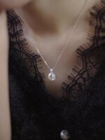 Geometriskt stilrent silverhalsband i 925 sterling silver