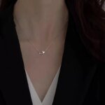 Djurformat geometriskt silverhalsband i 925 sterling silver