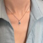 Geometriskt stilfullt silverhalsband i 925 sterling silver - Image 2
