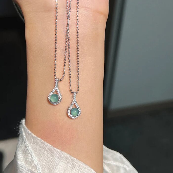 Geometriskt stilfullt silverhalsband i 925 sterling silver - Image 3