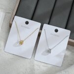 Geometriskt silverhalsband för dam i 925 sterling silver
