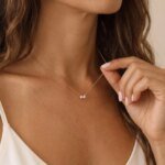 Minimalistiskt geometriskt silverhalsband i 925 sterling silver - Image 4