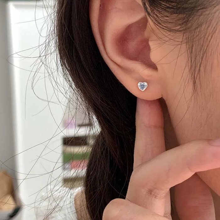 Örhängen i 925 sterling silver med kärleksmotiv - Image 3