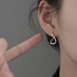 Geometriska örhängen i 925 sterling silver för dam