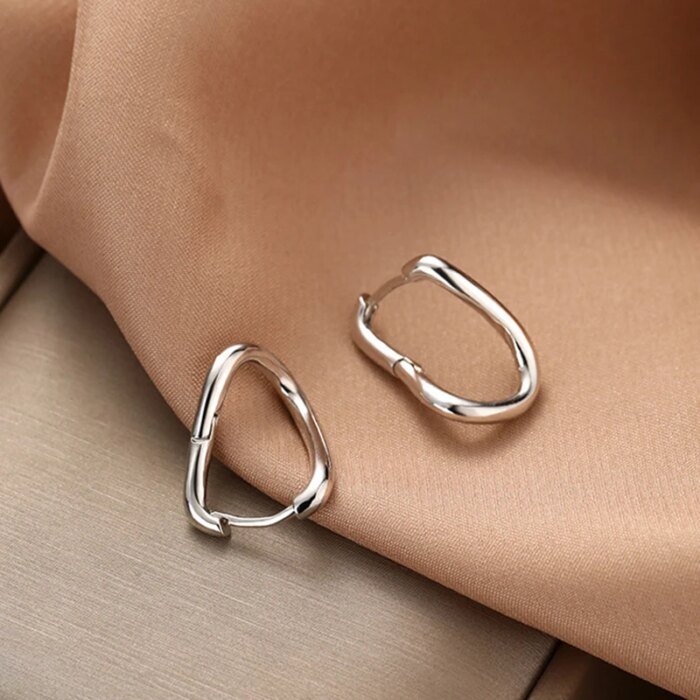 Geometriska örhängen i 925 sterling silver för dam - Image 3