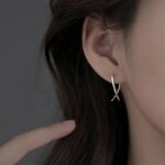 Geometriska Stiftörhängen i 925 Sterling Silver