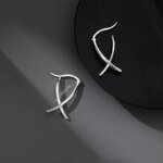 Geometriska Stiftörhängen i 925 Sterling Silver - Image 2