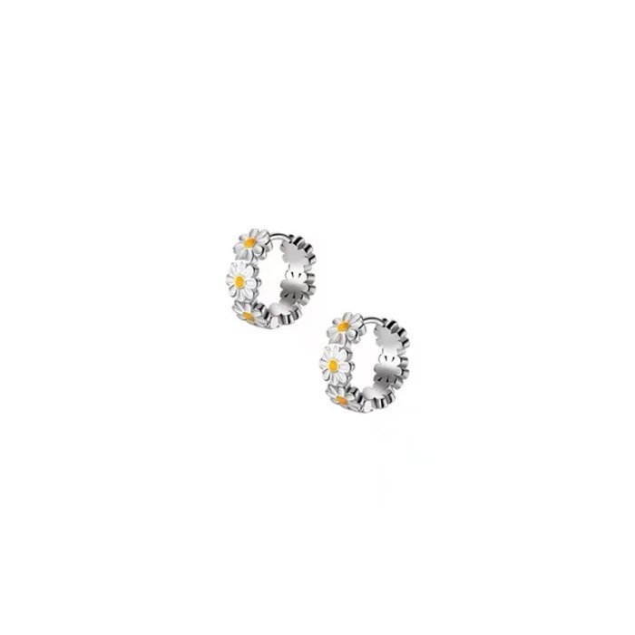 925 Sterling Silver Örhängen med Tusensköna - Image 4
